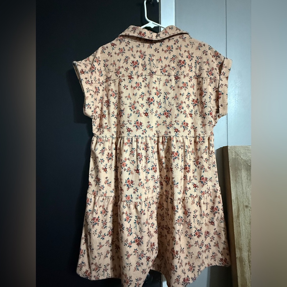 Impressions corduroy floral dress - Picture 2 of 4